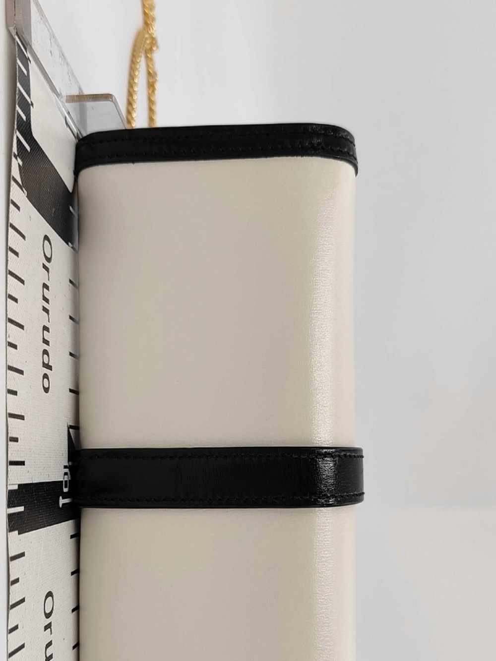 Gucci Jackie 1961 Chain Wallet Shoulder Bag Ivory Black Leather Gold Hardware - Picture 4 of 13